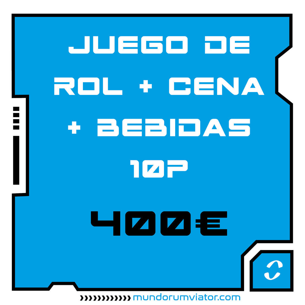 Juego de rol personalizado+cena+bebida